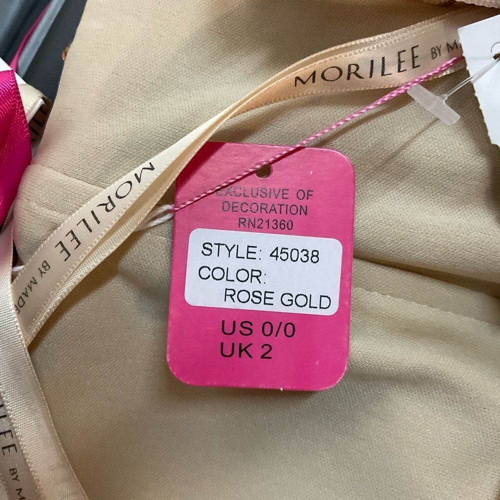 NEW MORILEE  Style# 45038 gold two pieces sequins gown maxi dress 0 - Picture 7 of 13